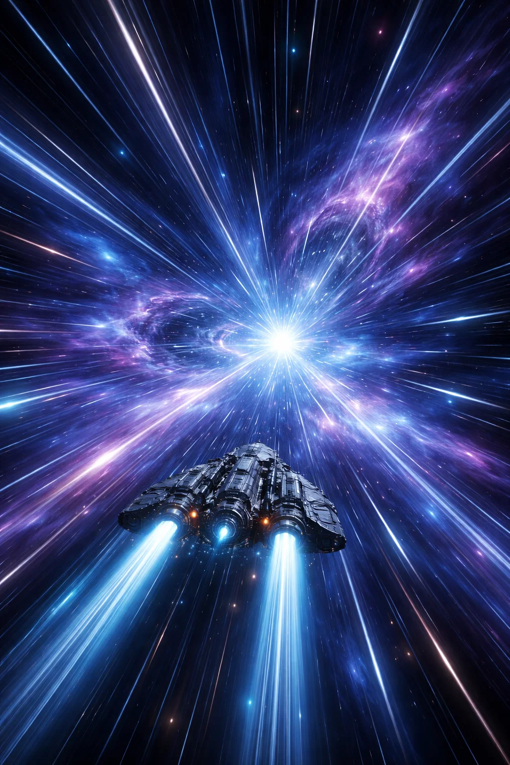 Vaisseau spatial à la vitesse de la lumière