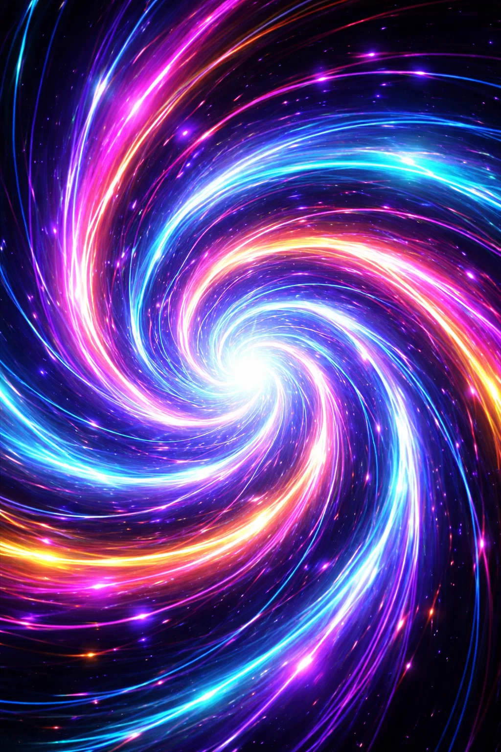 Vortex cosmique multicolore dans l’espace
