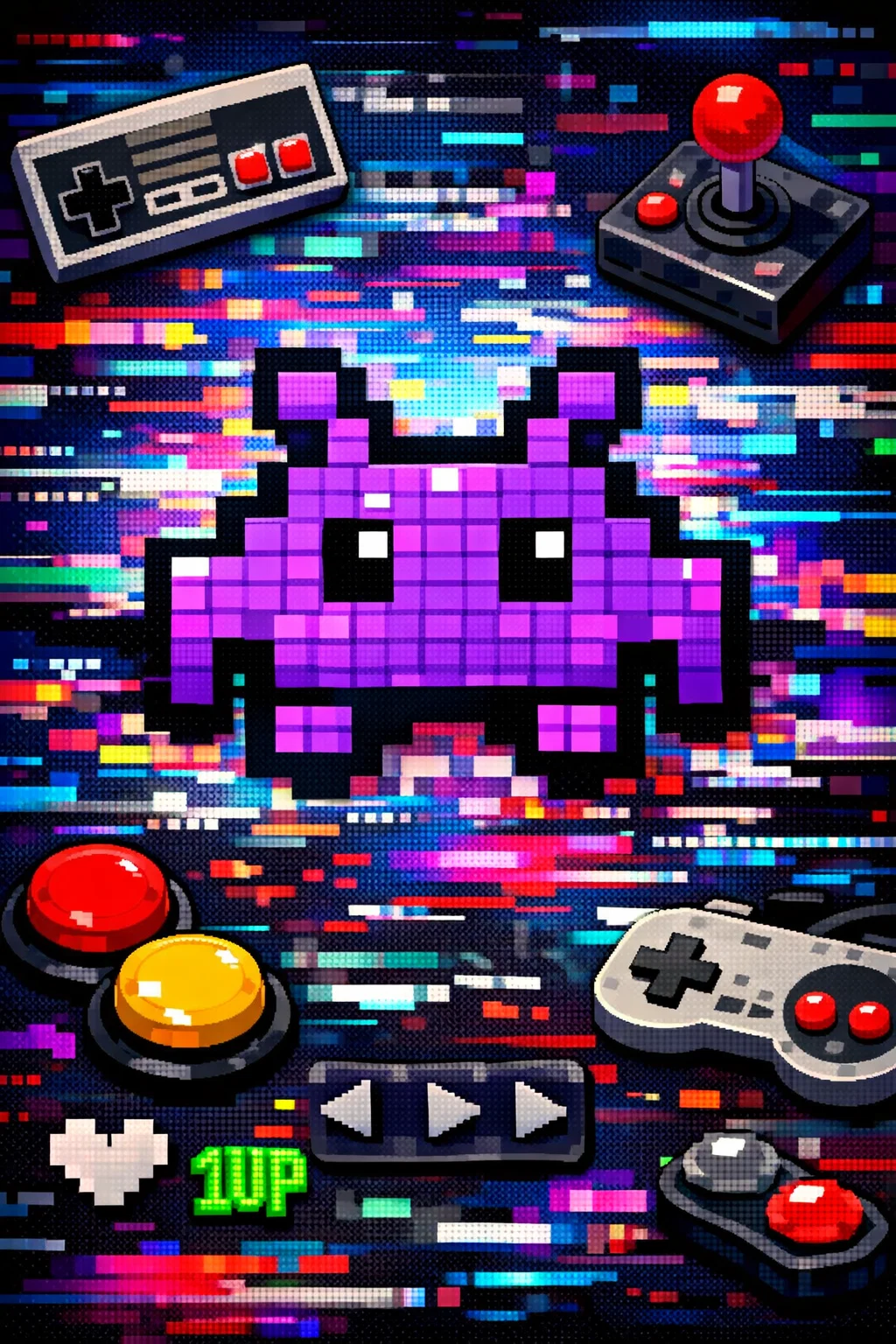 Alien pixel art style jeu rétro arcade