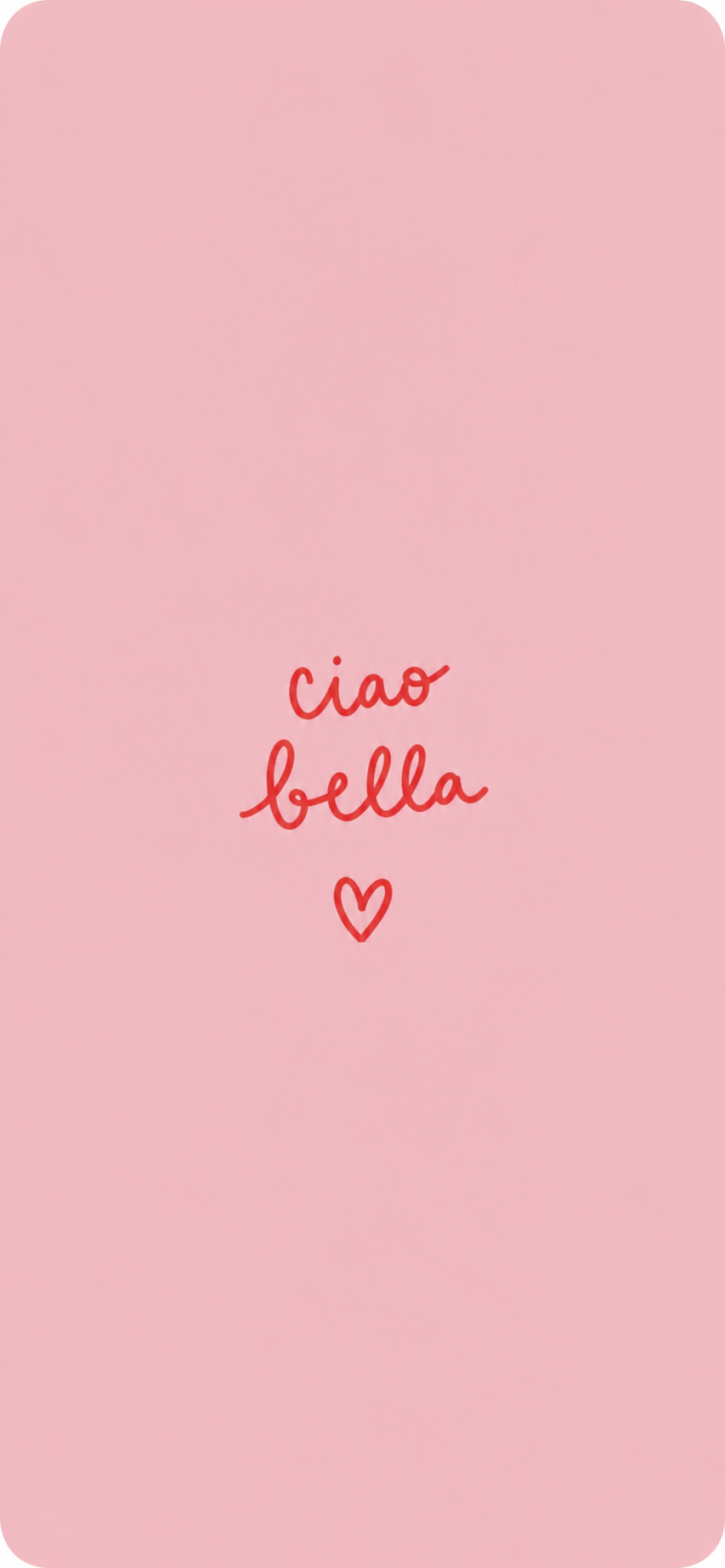 Ciao bella sur fond pastel
