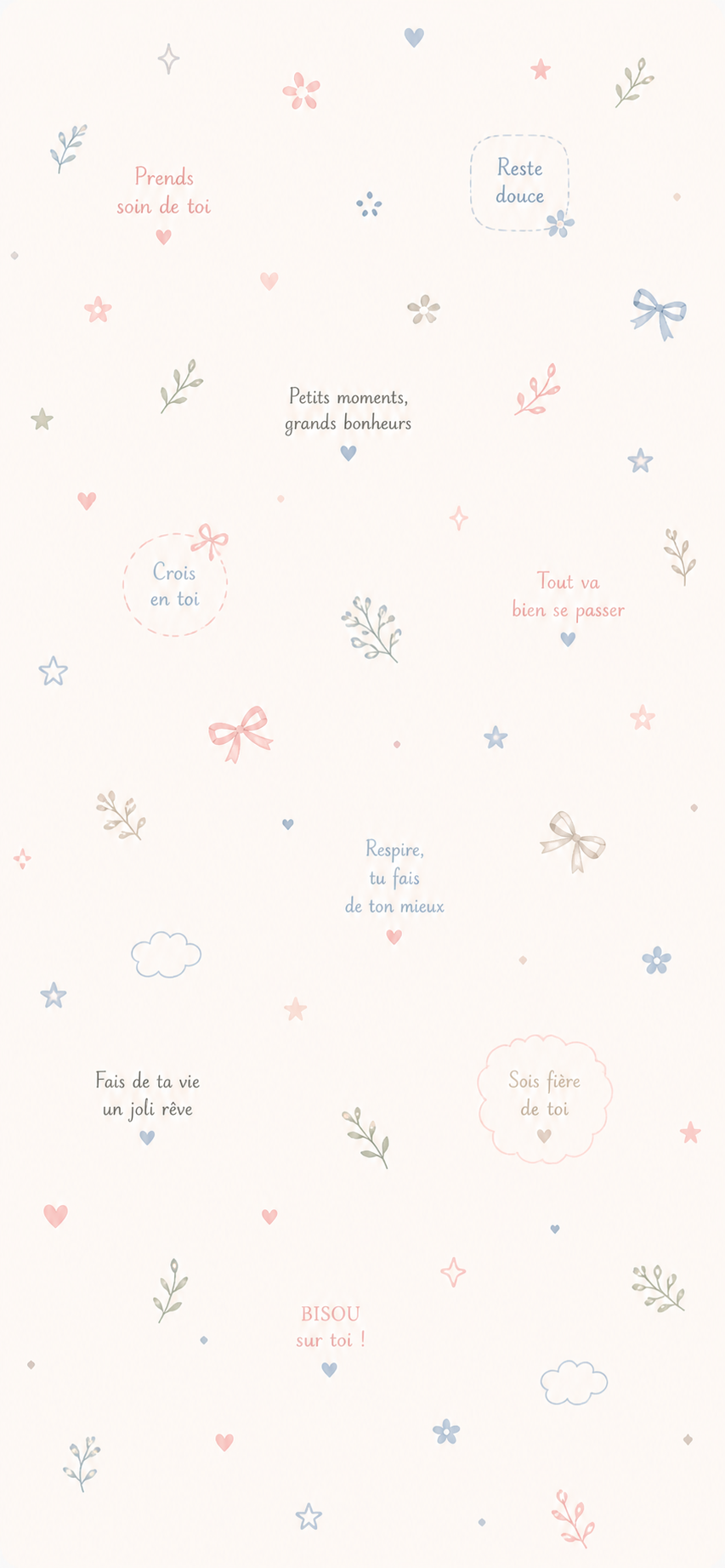 Un doux message en pastel