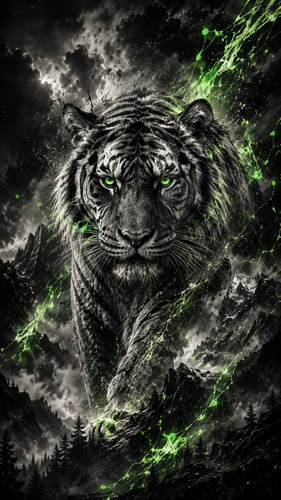Tigre graph vert