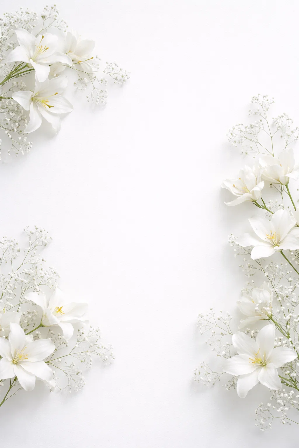 Cadre lys blancs minimaliste