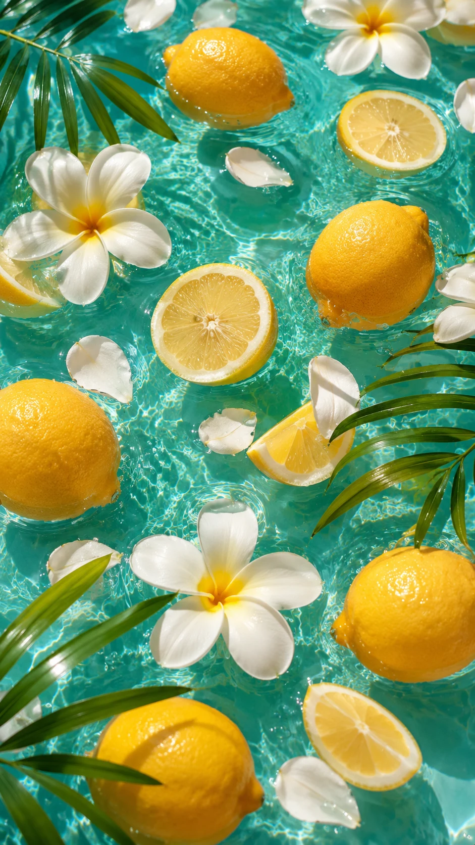 Citrons tiaré piscine