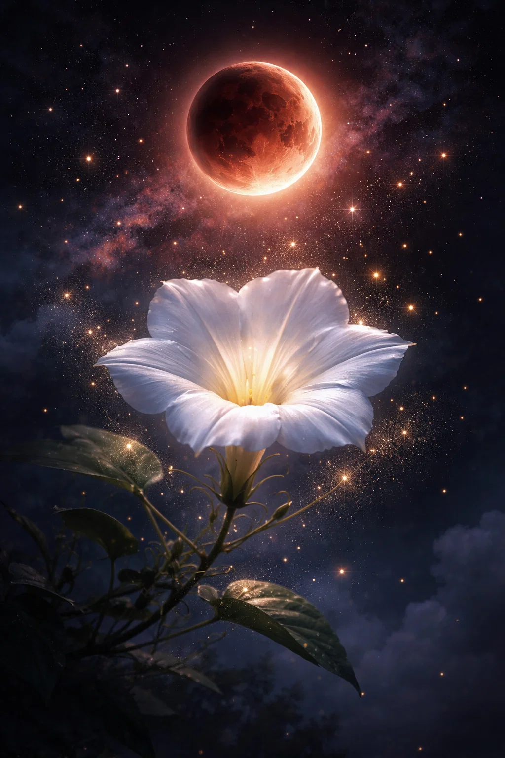 Fleur lunaire cosmique