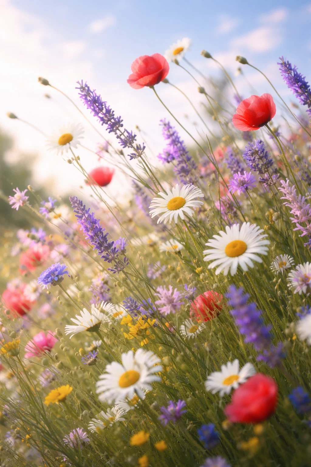 Prairie coquelicots lavande
