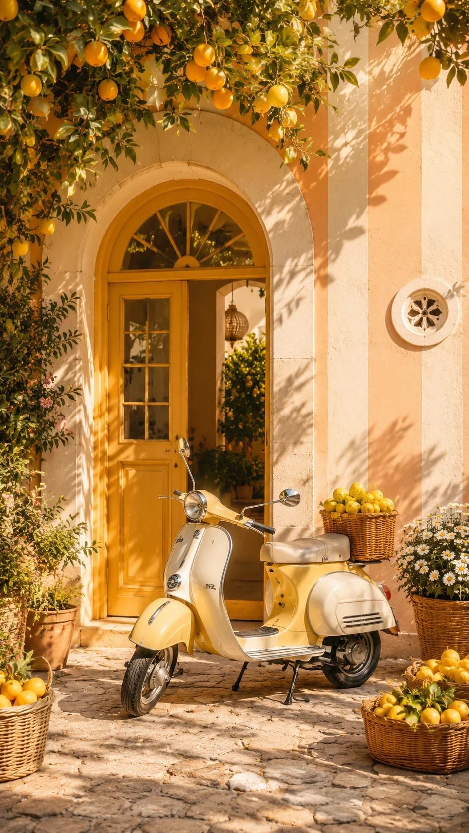 Scooter jaune citron